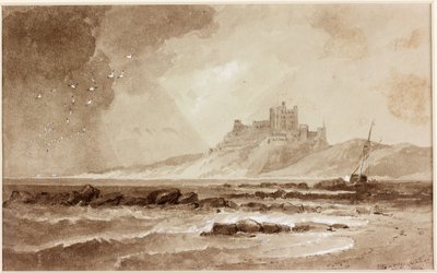 Bamburgh Castle from the North by John Wilson Carmichael